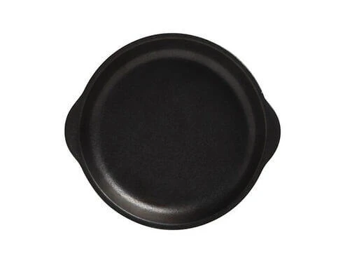 Caviar Black Plate With Handle 15.5x17cm 1 Caviar Black Plate With Handle 15.5x17cm
