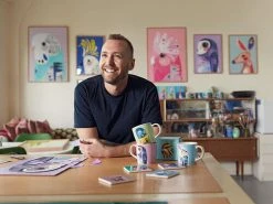 Pete Cromer Ceramic Square Tile Coaster Kangaroo 9.5cm -Maxwell & Williams store cromer2 3 2