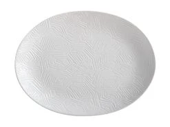 Dune Oval Platter 36x27cm White Gift Boxed