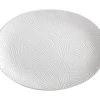 Dune Oval Platter 41x30cm White Gift Boxed