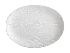 Dune Oval Platter 41x30cm White Gift Boxed