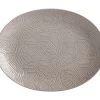 Dune Oval Platter 36x27cm Taupe Gift Boxed