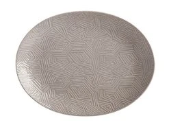 Dune Oval Platter 36x27cm Taupe Gift Boxed