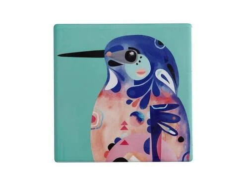 Pete Cromer Ceramic Square Tile Coaster Azure Kingfisher 9.5cm 1 Pete Cromer Ceramic Square Tile Coaster Azure Kingfisher 9.5cm