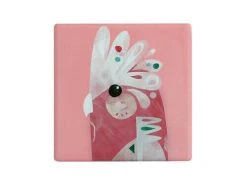 Pete Cromer Ceramic Square Tile Coaster Galah 9.5cm