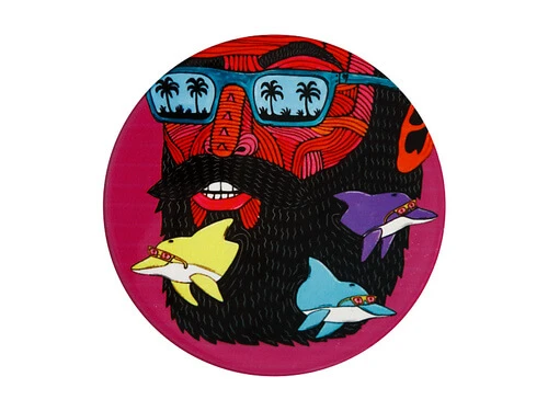 Mulga The Artist Ceramic Round Coaster 10.5cm Dolphin Man 1 Mulga The Artist Ceramic Round Coaster 10.5cm Dolphin Man