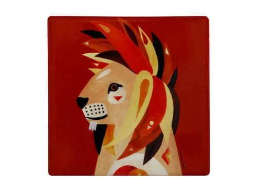 Pete Cromer Wildlife Ceramic Square Coaster 9.5cm Lion 2 Pete Cromer Wildlife Ceramic Square Coaster 9.5cm Lion - Image 2