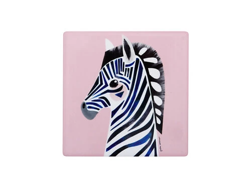 Pete Cromer Wildlife Ceramic Square Coaster 9.5cm Zebra 1 Pete Cromer Wildlife Ceramic Square Coaster 9.5cm Zebra
