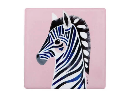 Pete Cromer Wildlife Ceramic Square Coaster 9.5cm Zebra 3 Pete Cromer Wildlife Ceramic Square Coaster 9.5cm Zebra - Image 3