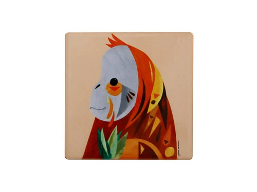 Pete Cromer Wildlife Ceramic Square Coaster 9.5cm Orangutan 1 Pete Cromer Wildlife Ceramic Square Coaster 9.5cm Orangutan