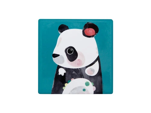 Pete Cromer Wildlife Ceramic Square Coaster 9.5cm Panda 1 Pete Cromer Wildlife Ceramic Square Coaster 9.5cm Panda