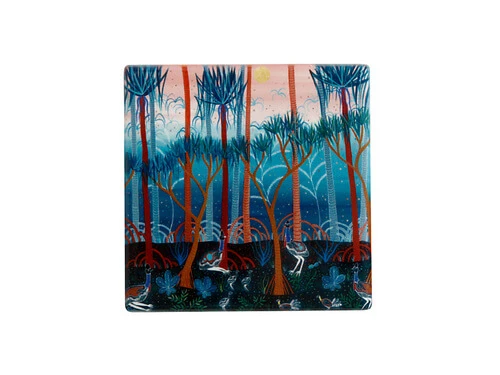 Melanie Hava Jugaig-Bana-Wabu Ceramic Square Coaster 10cm Cassowaries 1 Melanie Hava Jugaig-Bana-Wabu Ceramic Square Coaster 10cm Cassowaries