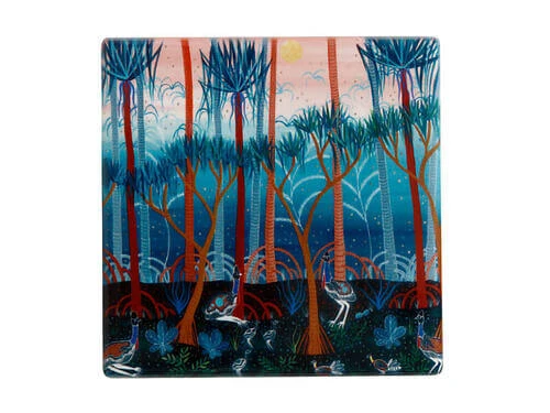 Melanie Hava Jugaig-Bana-Wabu Ceramic Square Coaster 10cm Cassowaries 3 Melanie Hava Jugaig-Bana-Wabu Ceramic Square Coaster 10cm Cassowaries - Image 3