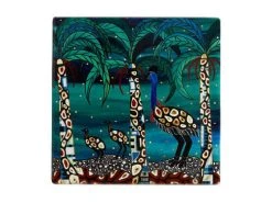 Melanie Hava Jugaig-Bana-Wabu Ceramic Square Coaster 10cm Cassowaries Home -Maxwell & Williams store du0251 2
