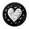 The Letterettes Ceramic Round Coaster 10.5cm Heart Gift Boxed