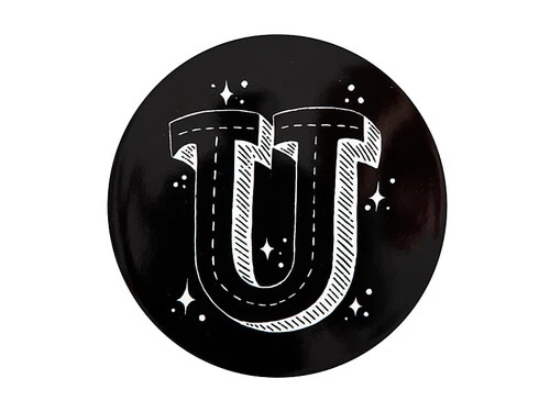 The Letterettes Ceramic Round Coaster 10.5cm U Gift Boxed"" 1 The Letterettes Ceramic Round Coaster 10.5cm U Gift Boxed""