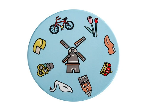 Megan McKean Cities Ceramic Round Coaster 10.5cm Amsterdam 1 Megan McKean Cities Ceramic Round Coaster 10.5cm Amsterdam