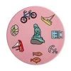 Megan McKean Cities Ceramic Round Coaster 10.5cm Copenhagen