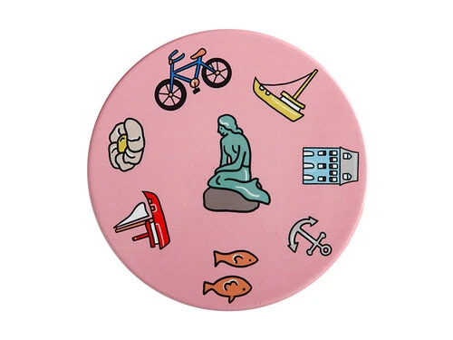 Megan McKean Cities Ceramic Round Coaster 10.5cm Copenhagen 1 Megan McKean Cities Ceramic Round Coaster 10.5cm Copenhagen