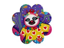 Donna Sharam Rainbow Jungle Ceramic Flower Coaster 10cm Slow Walker