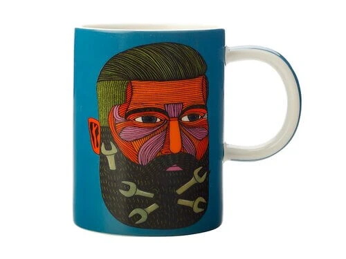 Mulga The Artist Mug 450ML Spanner Man 1 Mulga The Artist Mug 450ML Spanner Man