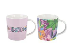 Kasey Rainbow Be Fierce Mug Set Of 2 380ML Courageous Gift Boxed