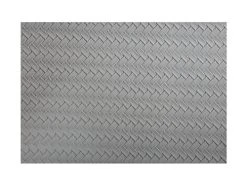 Table Accents Leather Look Placemat 43x30cm Grey Plait