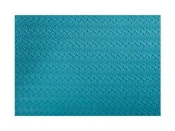 Table Accents Leather Look Placemat 43x30cm Teal Plait