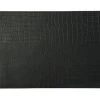 Table Accents Leather Look Alligator Placemat 43x30cm Black
