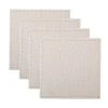 Table Accents Leather Look Alligator Coaster 10x10cm Set Of 4 White