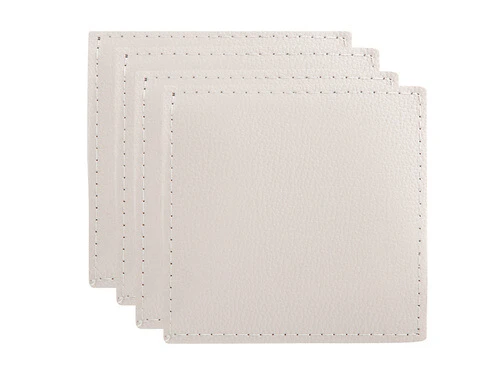 Table Accents Leather Look Cowhide Coaster 10x10cm Set Of 4 Ivory 1 Table Accents Leather Look Cowhide Coaster 10x10cm Set Of 4 Ivory