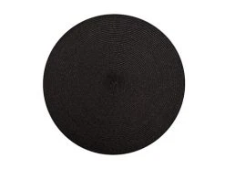 Table Accents Round Placemat 38cm Black