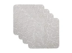 Ripple Cork Back Coaster 10.5cm Set Of 4 Gift Boxed