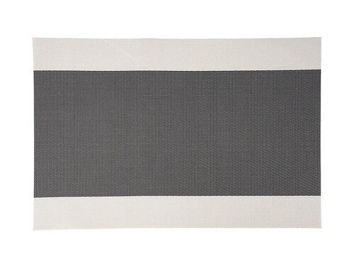 Table Accents Placemat 45x30cm White Grey 1 Table Accents Placemat 45x30cm White Grey