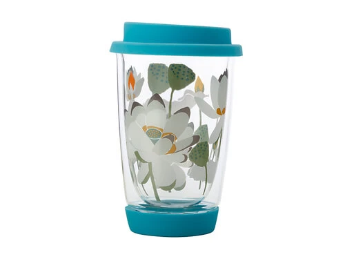 Royal Botanic Gardens Victoria Lotus Double Wall Glass Mug 380ML Aqua Gift Boxed 1 Royal Botanic Gardens Victoria Lotus Double Wall Glass Mug 380ML Aqua Gift Boxed