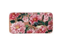 Teas & C's Silk Road Rectangle Platter 25x12cm Cherry Red Gift Boxed