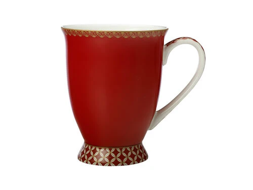 Teas & C's Classic Footed Mug 300ML Cherry Red Gift Boxed 1 Teas & C's Classic Footed Mug 300ML Cherry Red Gift Boxed