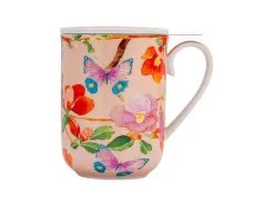 Gabby Malpas Posey Mug With Infuser 340ML Japonica Joy Gift Boxed -Maxwell & Williams store hv0320 a1
