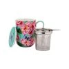 Gabby Malpas Posey Mug With Infuser 340ML Camellia Dreams Gift Boxed