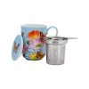 Gabby Malpas Posey Mug With Infuser 340ML Field Of Poppies Gift Boxed
