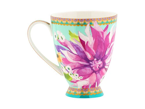 Teas & C's Dahlia Daze Footed Mug 300ML Sky Gift Boxed 2 Teas & C's Dahlia Daze Footed Mug 300ML Sky Gift Boxed - Image 2