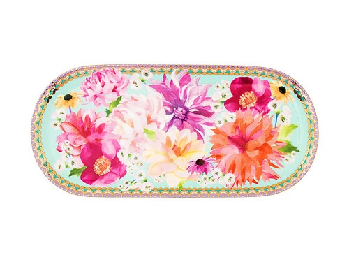 Teas & C's Dahlia Daze Platter 25x12cm Sky Gift Boxed 1 Teas & C's Dahlia Daze Platter 25x12cm Sky Gift Boxed