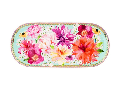 Teas & C's Dahlia Daze Platter 33x15cm Sky Gift Boxed 1 Teas & C's Dahlia Daze Platter 33x15cm Sky Gift Boxed