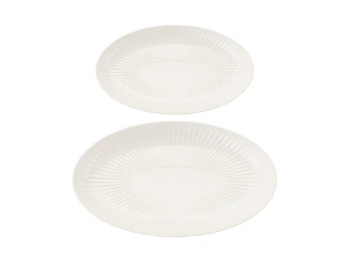 Radiance Serving Platter Set Of 2 White Gift Boxed 1 Radiance Serving Platter Set Of 2 White Gift Boxed