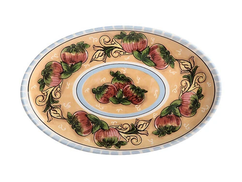 Ceramica Salerno Oval Platter 40x26cm Apples 1 Ceramica Salerno Oval Platter 40x26cm Apples