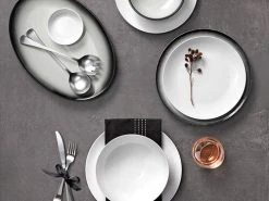 Caviar Granite Oval Plate 35x25cm -Maxwell & Williams store maxwell williams caviar granite white basics tableware setting auw19 2 1