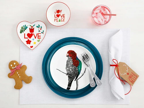 Marini Ferlazzo Birds Plate 20cm Australian King Parrot 2 Marini Ferlazzo Birds Plate 20cm Australian King Parrot - Image 2