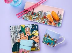 Megan McKean Cities Rectangle Plate 25x12cm Los Angeles Gift Boxed -Maxwell & Williams store maxwell williams megan mckean cities 01 sep28 1 4