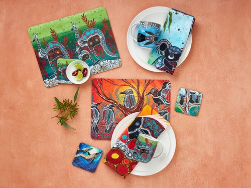 Melanie Hava Journeys Cork Back Placemat 34x26.5cm Set Of 4 Assorted Gift Boxed 2 Melanie Hava Journeys Cork Back Placemat 34x26.5cm Set Of 4 Assorted Gift Boxed - Image 2