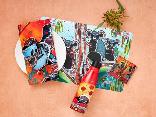 Melanie Hava Journeys Ceramic Coaster 10cm Kookaburras 2 Melanie Hava Journeys Ceramic Coaster 10cm Kookaburras - Image 2